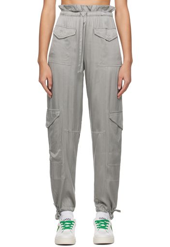 GANNI Gray Washed Trousers