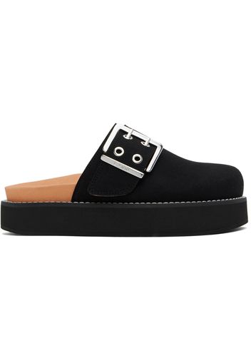 GANNI Black Feminine Buckle Mules