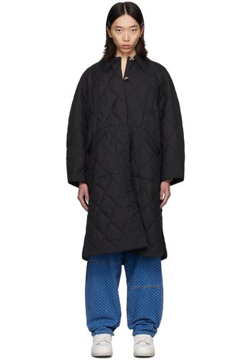 GANNI Black Quilted Coat