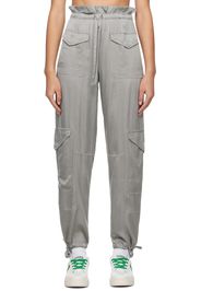 GANNI Gray Washed Trousers