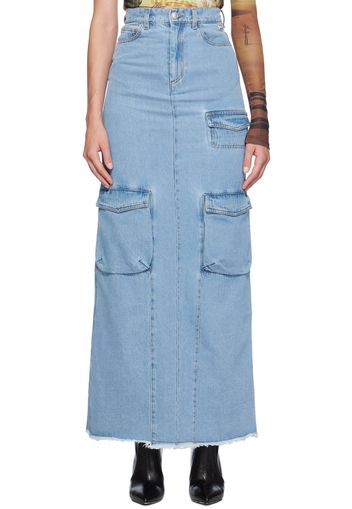 GCDS Blue Ultracargo Maxi Skirt