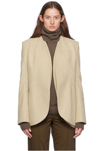 GIA STUDIOS Beige Tulip Faux-Suede Jacket