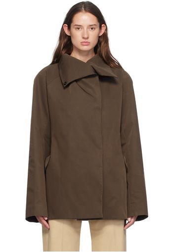 GIA STUDIOS Brown High Neck Coat