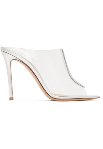 Gianvito Rossi Silver Sigma 105 Heeled Sandals