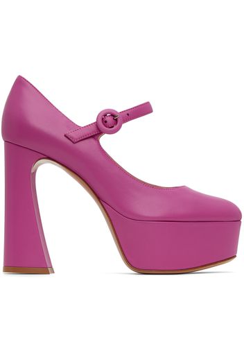 Gianvito Rossi Pink Mary Jane Heels