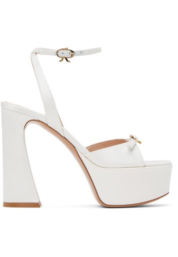 Gianvito Rossi White Maddy Heeled Sandals