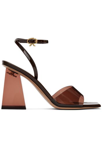 Gianvito Rossi Brown Cosmic 85 Heeled Sandals