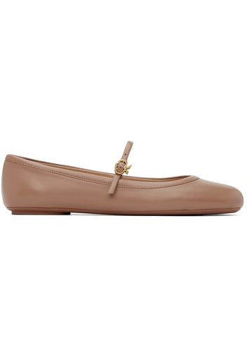 Gianvito Rossi Pink Carla Ballerina Flats