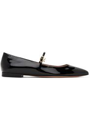 Gianvito Rossi Black Ribbon Jane Ballerina Flats