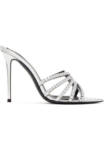 Giuseppe Zanotti Silver Intriigo Heeled Sandals