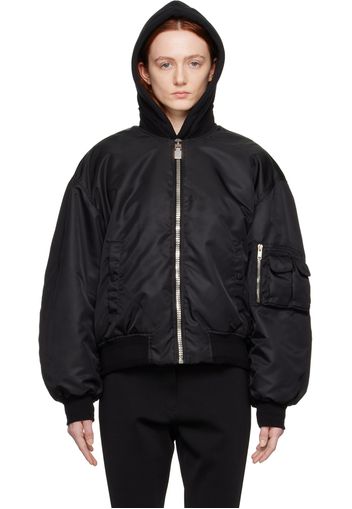 Givenchy Black Insulated Bomber Jacket