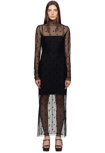 Givenchy Black Sheer Maxi Dress