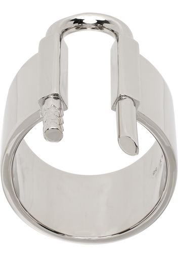 Givenchy Silver U Lock Ring