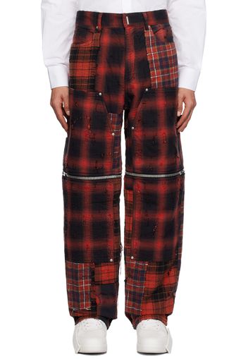 Givenchy Red & Black Two-In-One Trousers