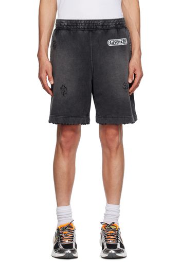 Givenchy Black Distressed Shorts