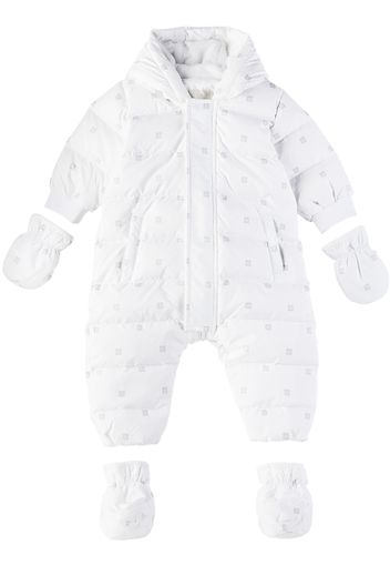 Givenchy Baby White Quilted Down Snowsuit