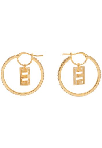 Givenchy Gold 4G Crystal Hoop Earrings