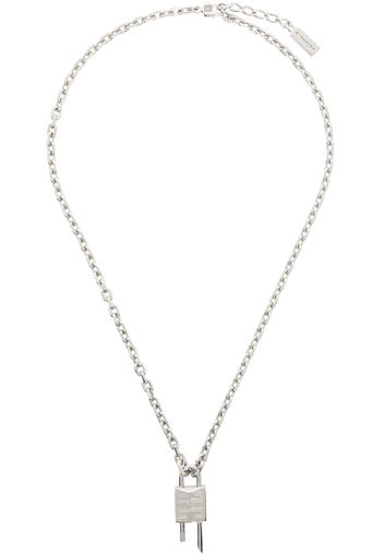 Givenchy Silver Mini Lock Necklace