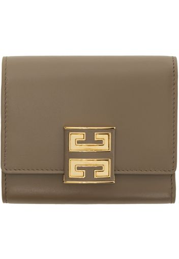 Givenchy Taupe 4G Trifold Wallet