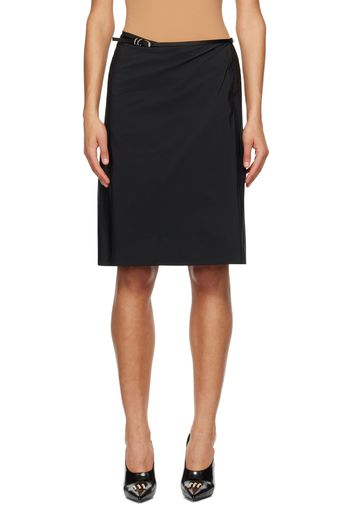 Givenchy Black Voyou Belt Midi Skirt