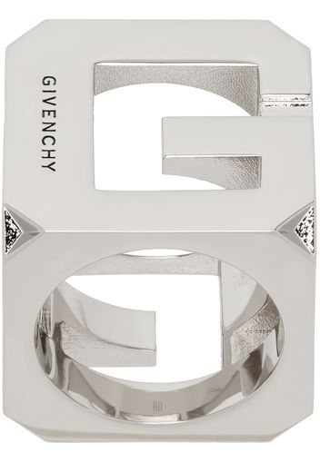 Givenchy Silver G Cube Ring