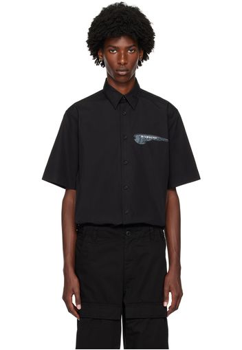 Givenchy Black Spread Collar Shirt