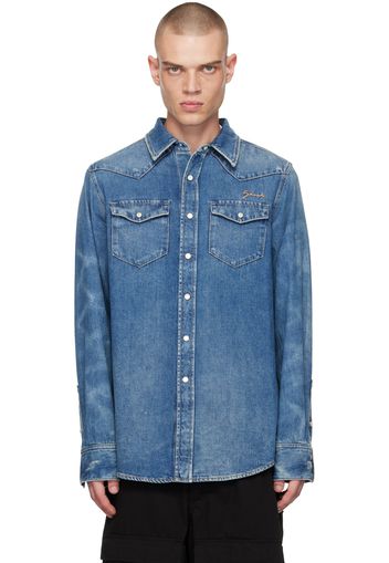 Givenchy Blue Slim-Fit Denim Shirt