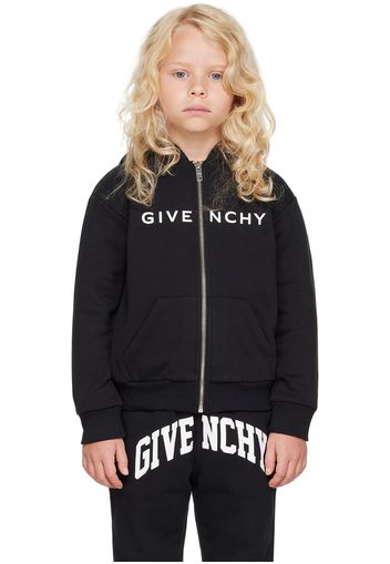 Givenchy Kids Black Printed Logo Hoodie