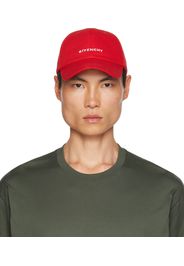 Givenchy Red Embroidered Cap