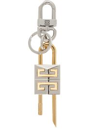 Givenchy Silver & Gold Padlock Keychain