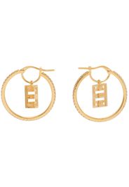 Givenchy Gold 4G Crystal Hoop Earrings