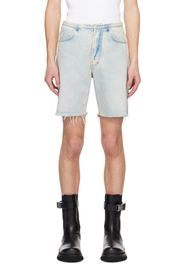 Givenchy Blue Raw Edge Denim Shorts