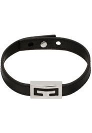 Givenchy Black 2G Leather Bracelet