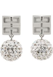 Givenchy Silver 4G Crystal Earrings