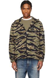 Givenchy Black & Khaki Camo Print Windbreaker Jacket