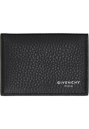 Givenchy Black Flap Grained Leather Card Holder