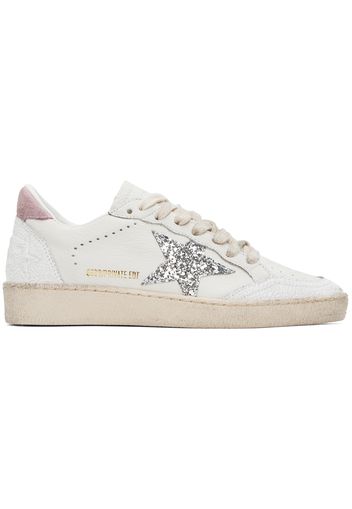 Golden Goose SSENSE Exclusive White & Beige Limited Edition Ballstar Sneakers