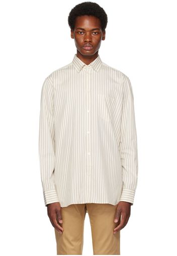 Golden Goose Beige Striped Shirt