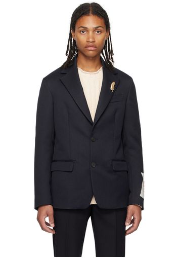 Golden Goose Navy Single-Breasted Blazer