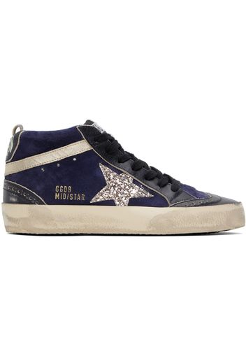 Golden Goose Navy Mid Star Sneakers