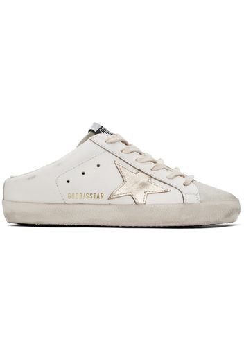 Golden Goose White & Gray Super-Star Sabots Sneakers