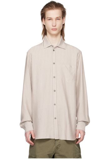 Golden Goose Purple & Gray Stripe Shirt