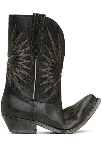 Golden Goose Black Low Wish Star Boots