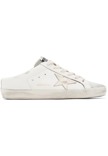 Golden Goose White & Gray Super-Star Sabots Sneakers