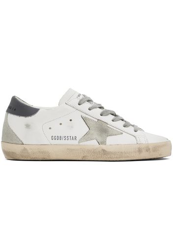 Golden Goose White & Gray Super-Star Classic Sneakers