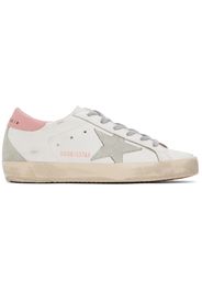 Golden Goose White & Pink Super-Star Classic Sneakers