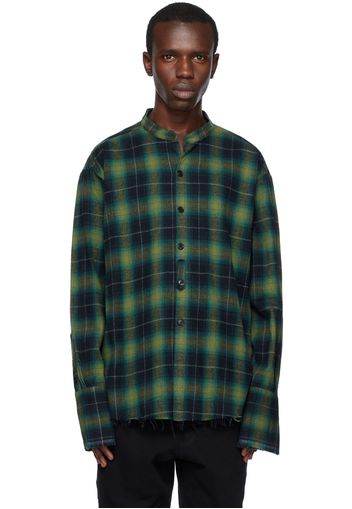 Greg Lauren Green Plaid Shirt