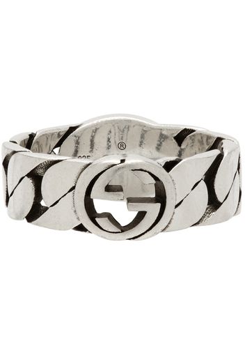 Gucci Silver Large Interlocking G Ring