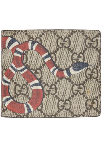 Gucci Beige GG Supreme Kingsnake Wallet