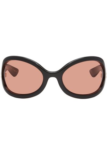 Gucci Black Oversized Oval Sunglasses